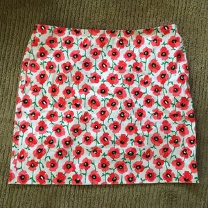 J. Crew poppy mini skirt